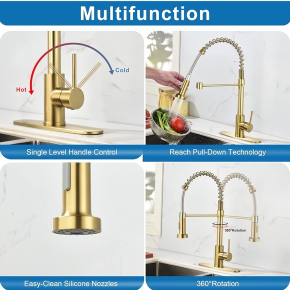 brand new gold kitchen faucet - Picture 6 of 9